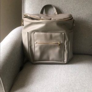 Fawn diaper bag-grey with gold detailing